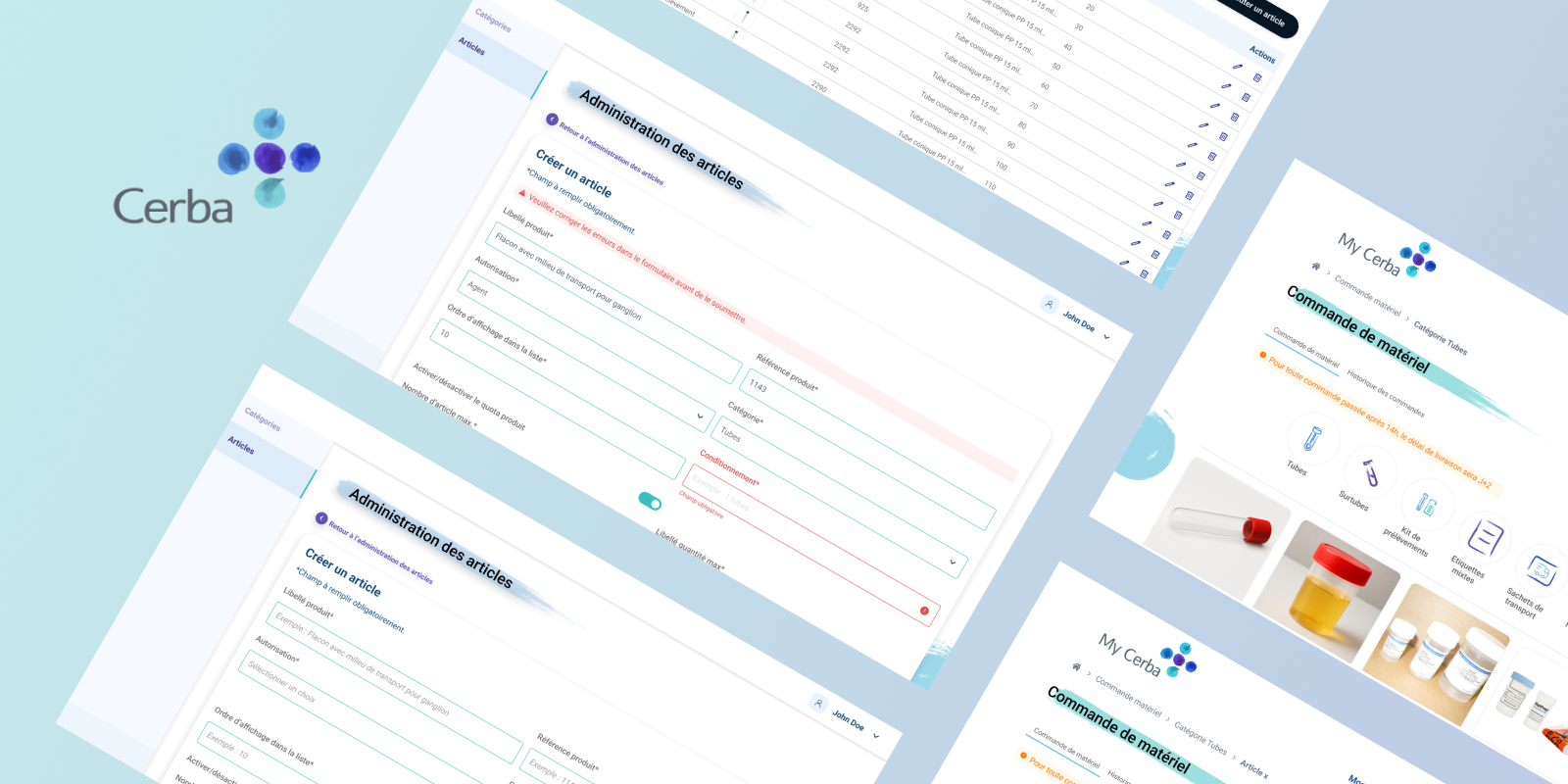 Cerba — refonte du module de commande MyCerba