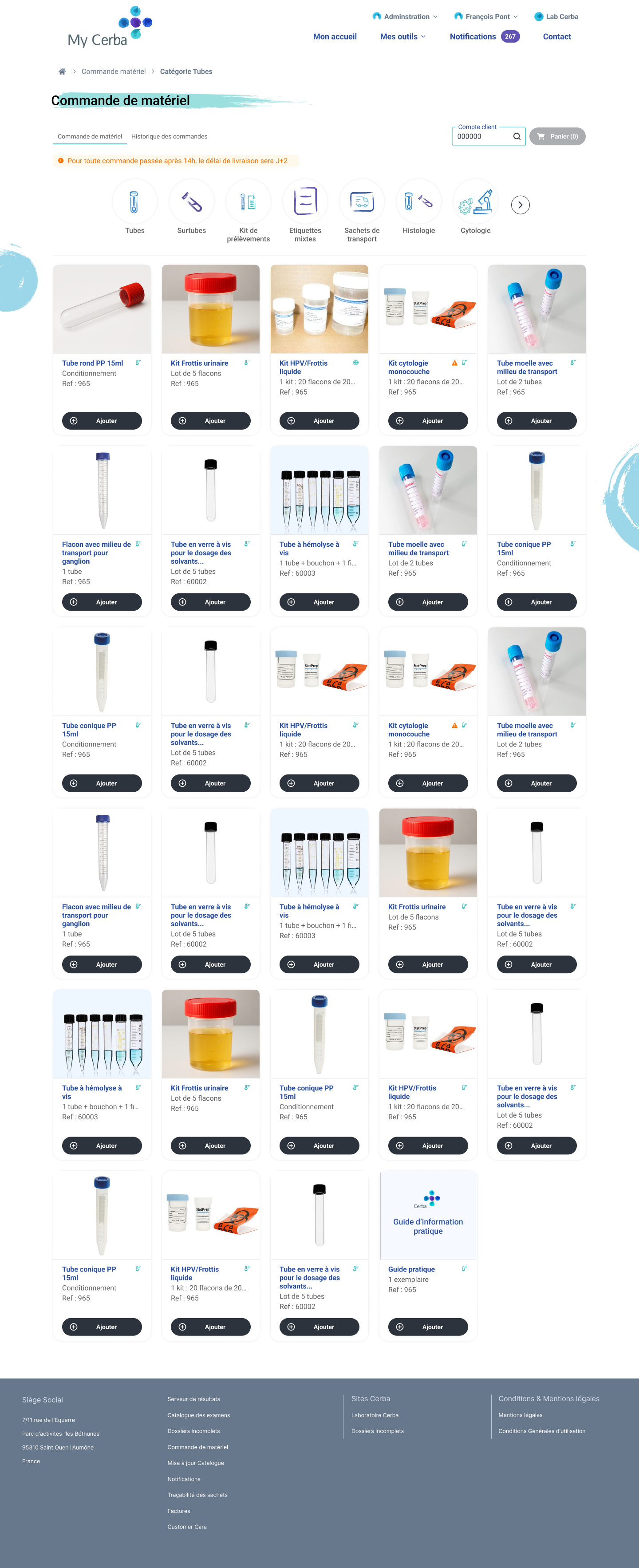 Catalogue produits